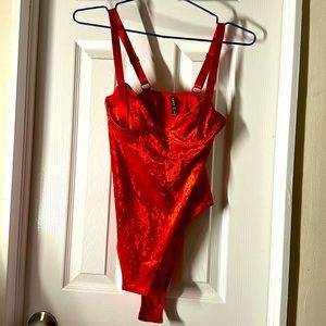 Red body suit